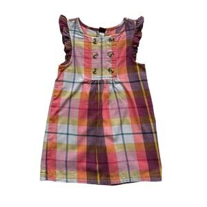 Tea Collection Scotland Plaid Flannel Dress Size 4